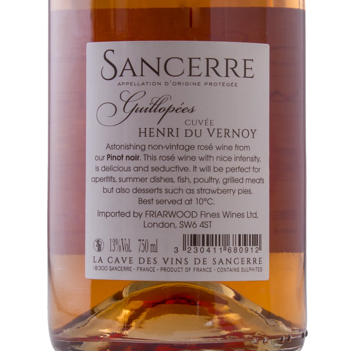 Guillopees, Sancerre Cuvee Henri du Vernoy Rose NV - Friarwood Wines & Spirits
