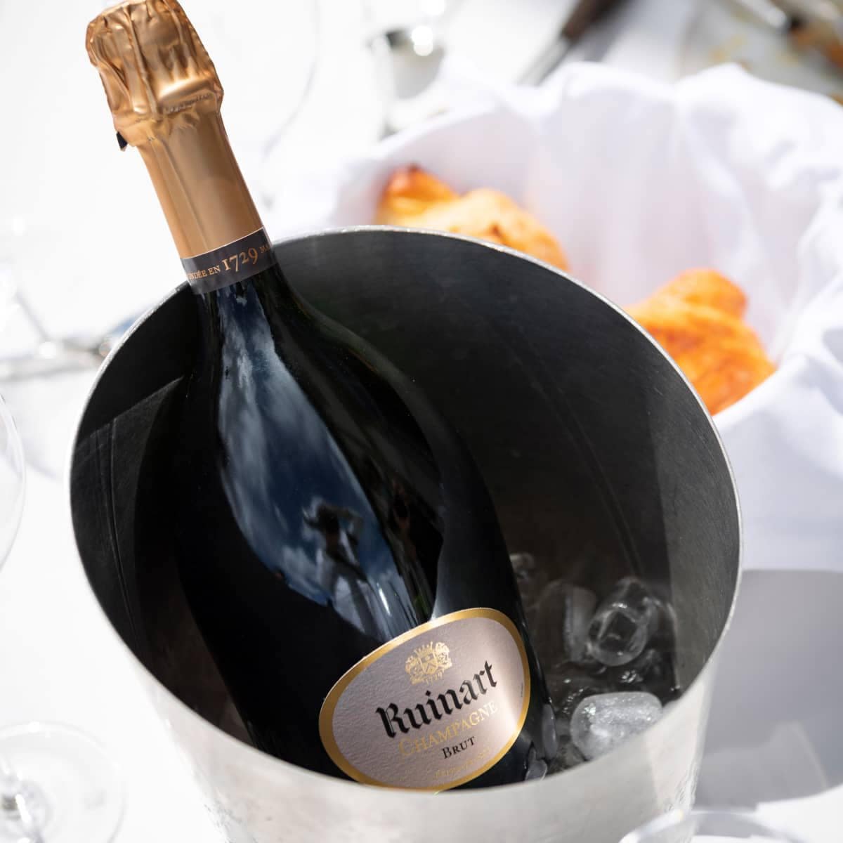 Seau rafraichissant à champagne en inox Seau rafraichissant à champagne en inox