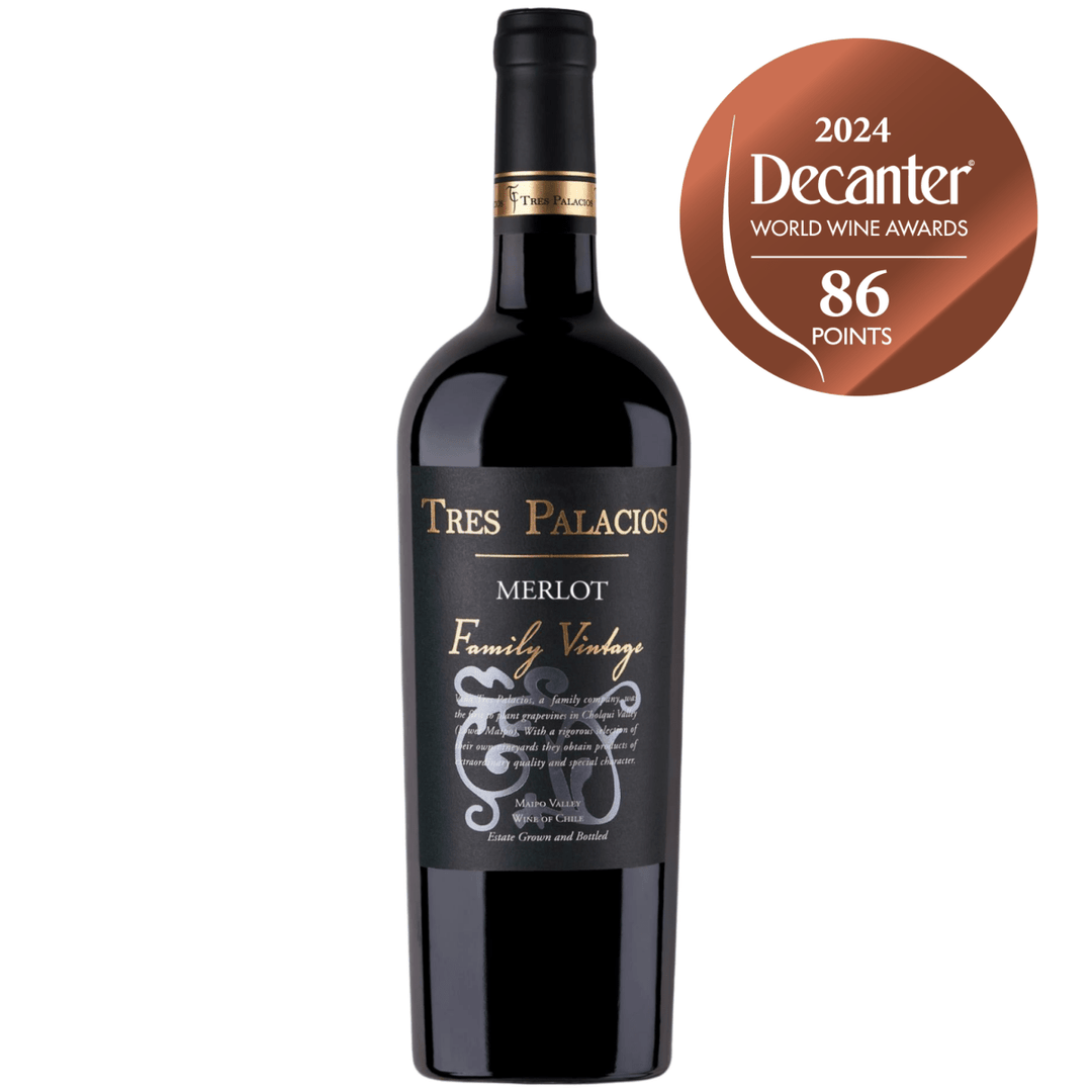 Tres Palacios, Family Vintage Chilean Merlot, 2020 - Friarwood Wines & Spirits