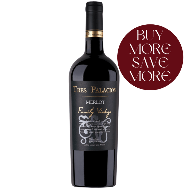 Tres Palacios, Family Vintage Chilean Merlot, 2020 - Friarwood Wines & Spirits