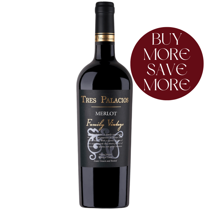 Tres Palacios, Family Vintage Chilean Merlot, 2020